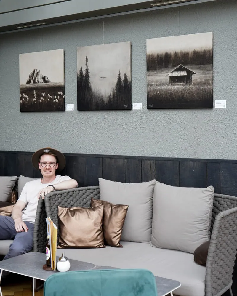 Mini Ausstellung im Cafe Laurens und Lena